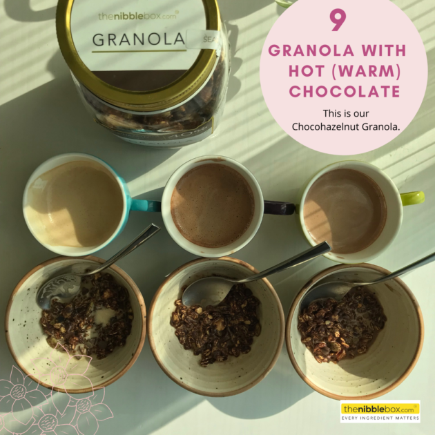 hot chocolate with granola