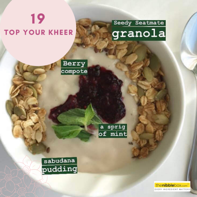 kheer and granola