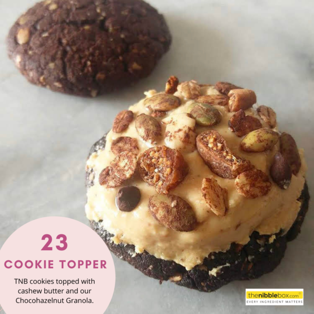 cookie topped with granola
