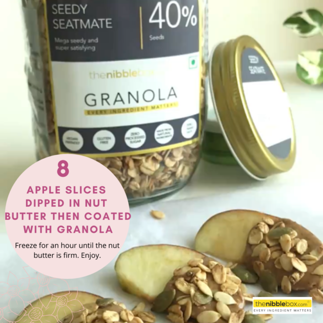 apple slices with Granola