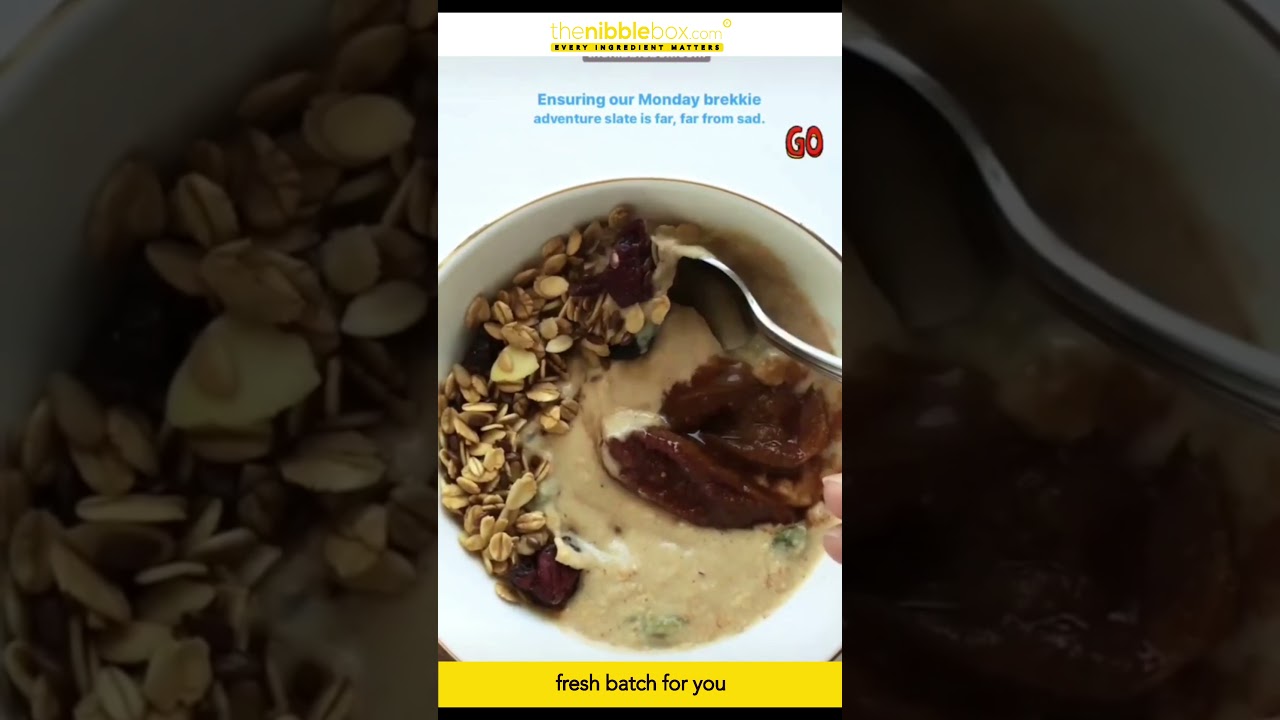 Old thenibblebox.com website Recipe Cranberry raisin superfood porridge with TNB Cranberry granola and stewed figs